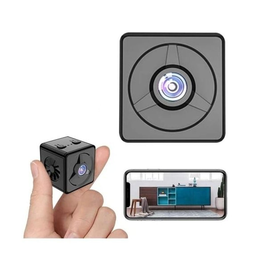 Mini cámara de Seguridad CUBO HD 1080P WiFi Visión Nocturna Ideal para Vigilancia Discreta del Hogar Multicolor