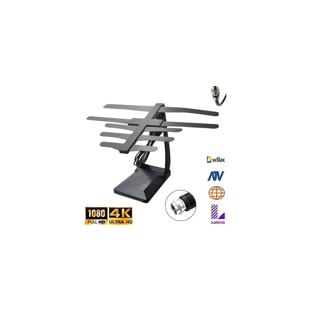 Antena HDTV para Televisión Digital Terrestre VHFUHF - Mejor Imagen y Sonido sin Cables