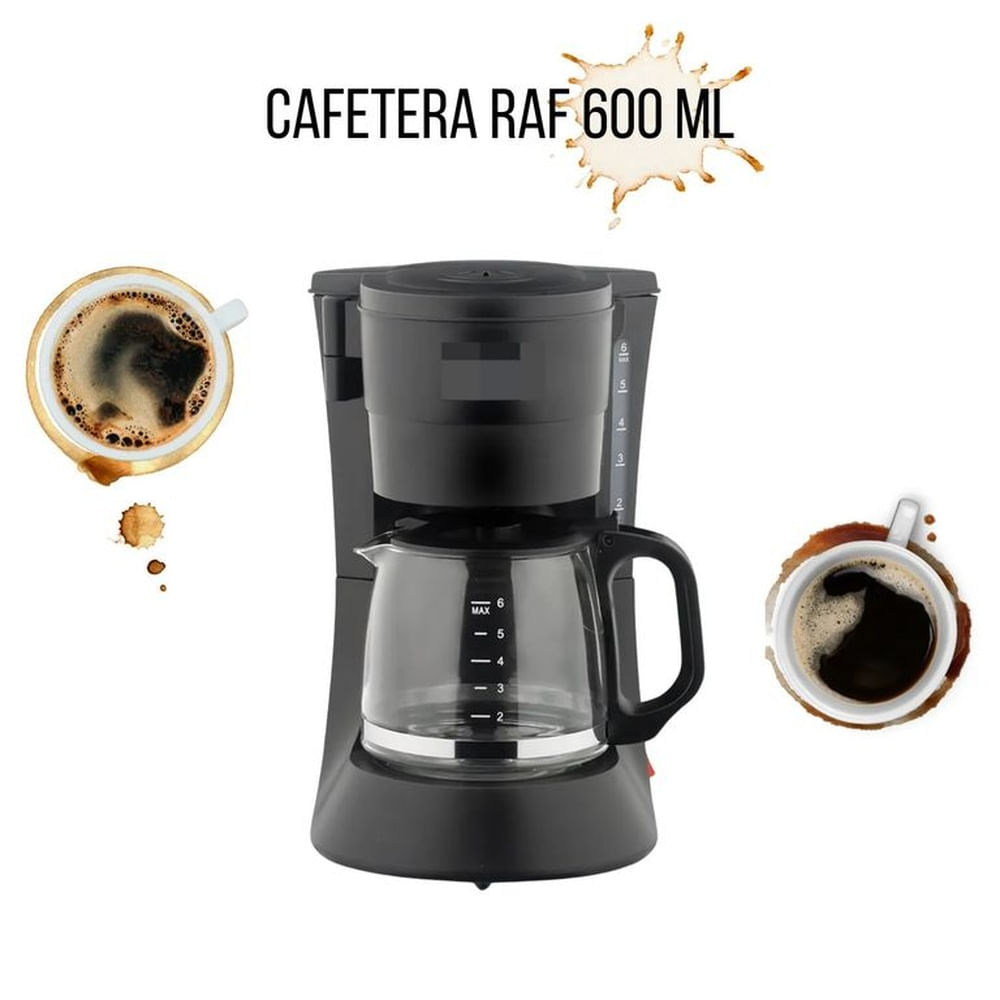 Cafetera de Goteo Eléctrica 680W - Jarra de Vidrio con Filtro Lavable