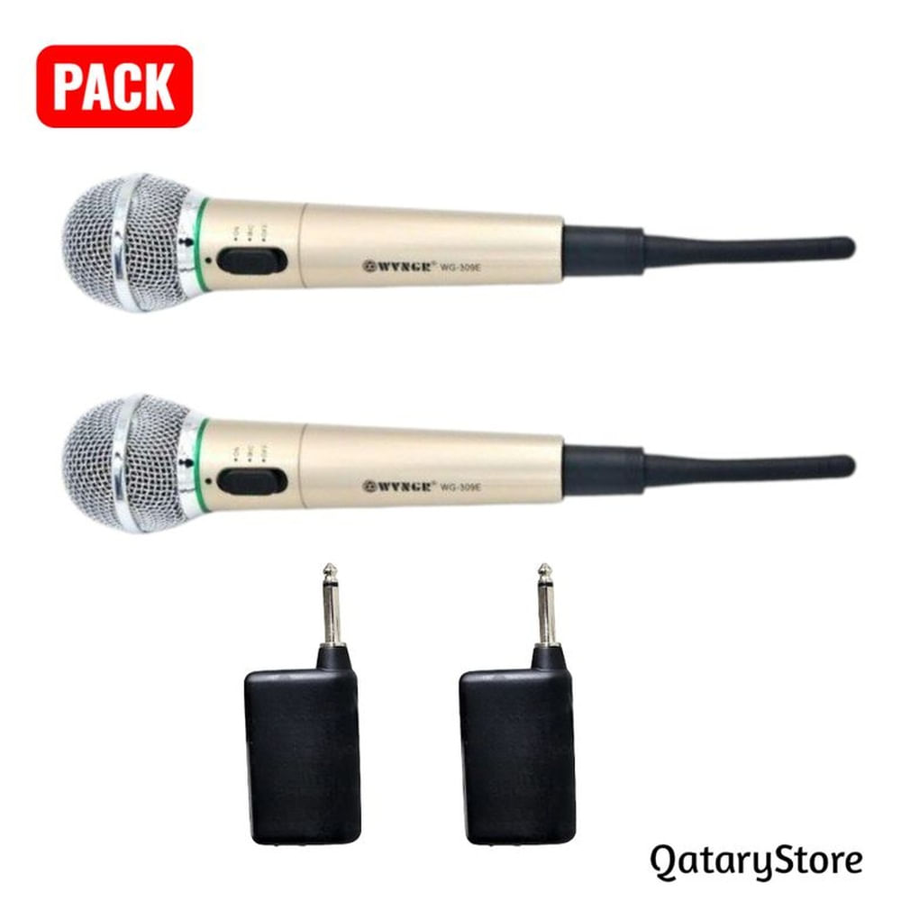 Par de Microfonos Inalambricos ideal para Karaoke Fiestas Entrevistas Conferencias