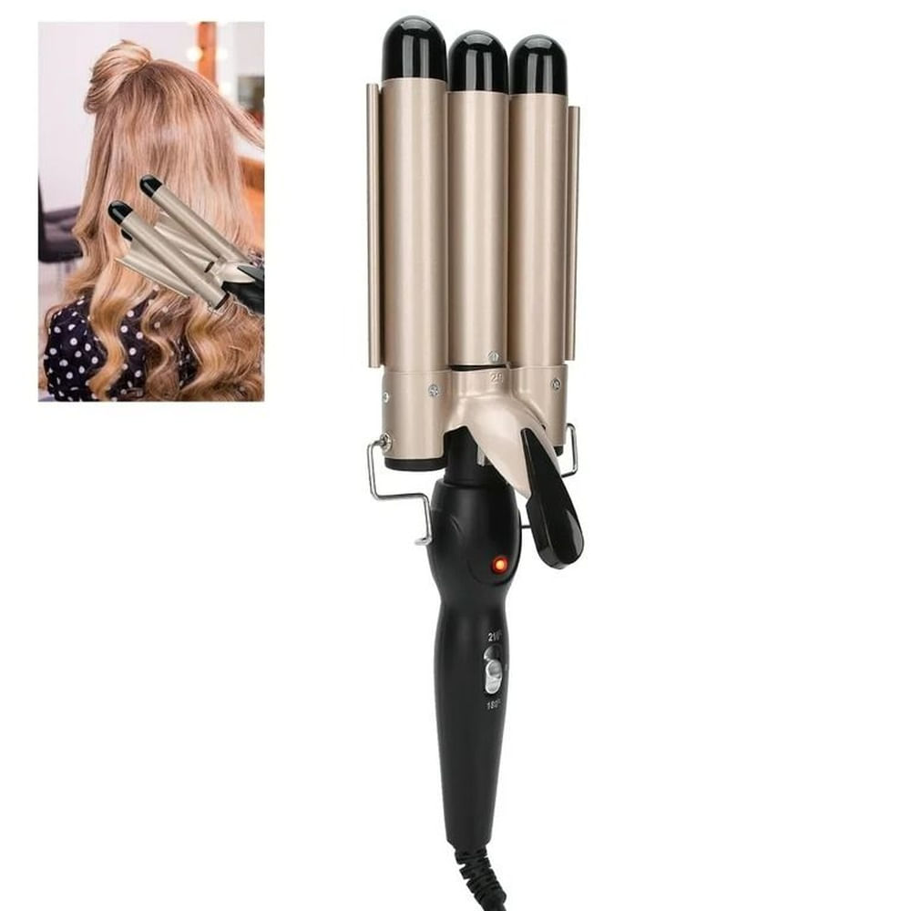 Rizador De Cabello Tenazas Para Rizar El Cabello 3 Barriles Ondulador Moldeador Ondas Tenaza Triple