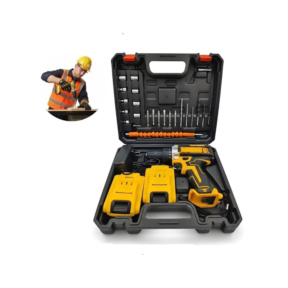 Kit Taladro Inalámbrico Portátil Con Accesorios Y Maletín Rí
