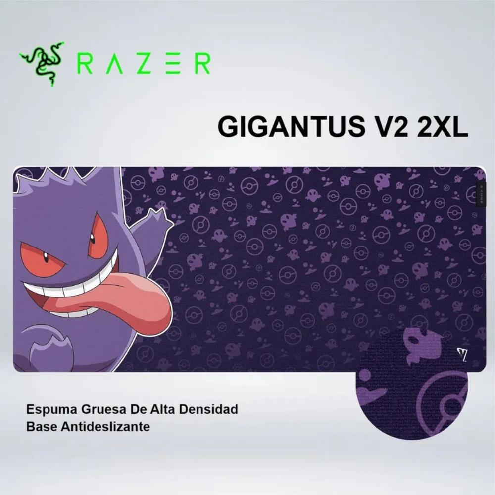 MOUSEPAD GAMER RAZER GIGANTUS V2 2XL GENGAR BASE GOMA TELA TEXTURIZADA