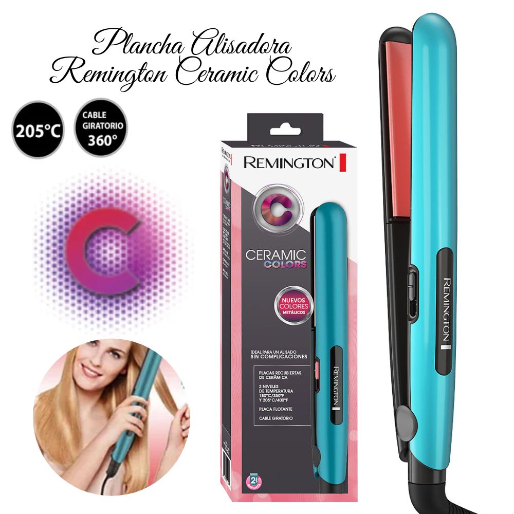 PLANCHA ALISADORA REMIGNTON CERAMIC COLOR - S1520