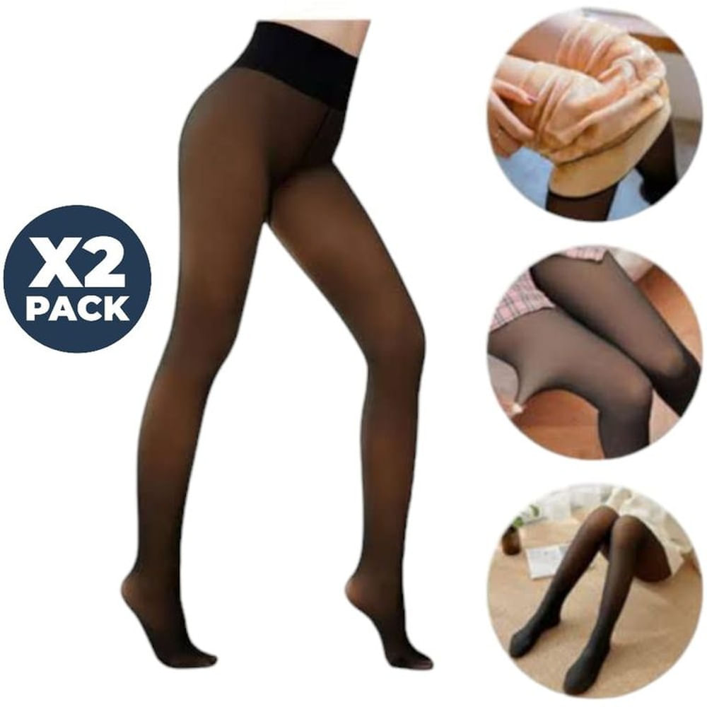 Pantys Térmicos Adultos Invierno Microporo Lycra x2 Unidades Standard Multicolor