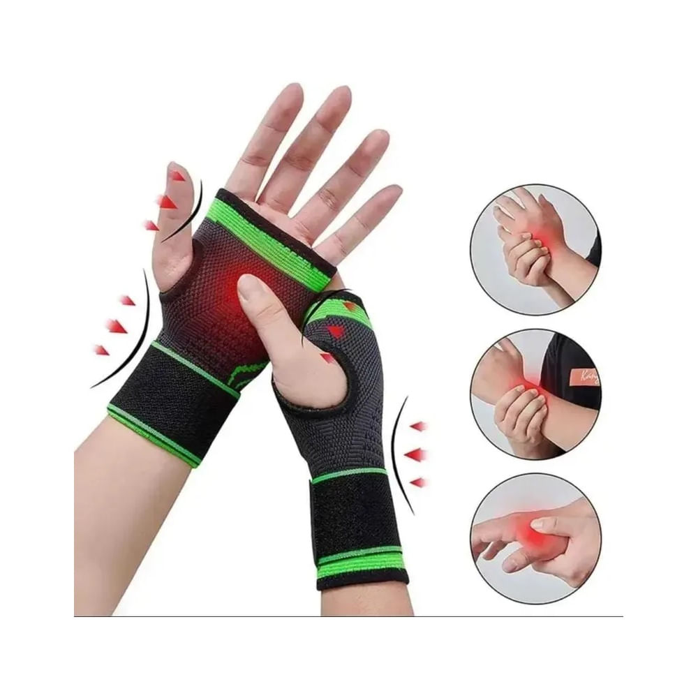 1 Muñequera Deportiva Ajustable con Gel Protección Ortopedica
