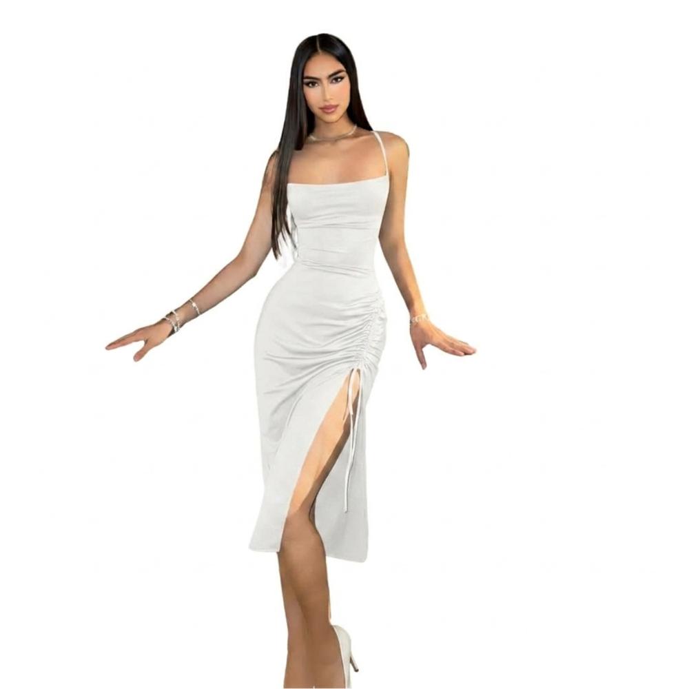 Vestido Satin Yoga Tania Vestido Satin LicradoTania Color Blanco Talla XS
