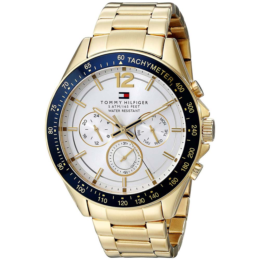 Reloj Tommy Hilfiger Luke 1791121 Multifuncional Acero Inoxidable Dorado Blanco