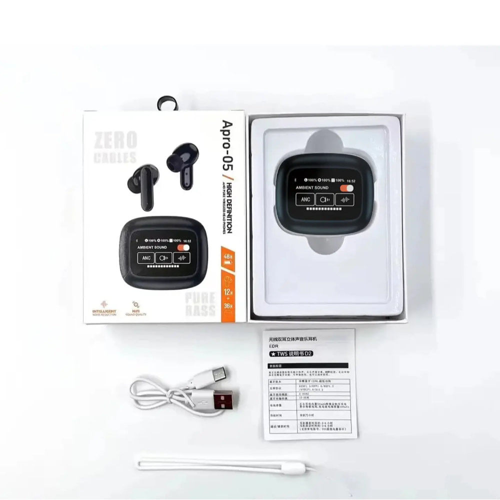 AUDÍFONOS INALÁMBRICOS APRO 05 BLUETOOTH CON ANC  ENC  Y CONTROL TÁCTIL GAMING