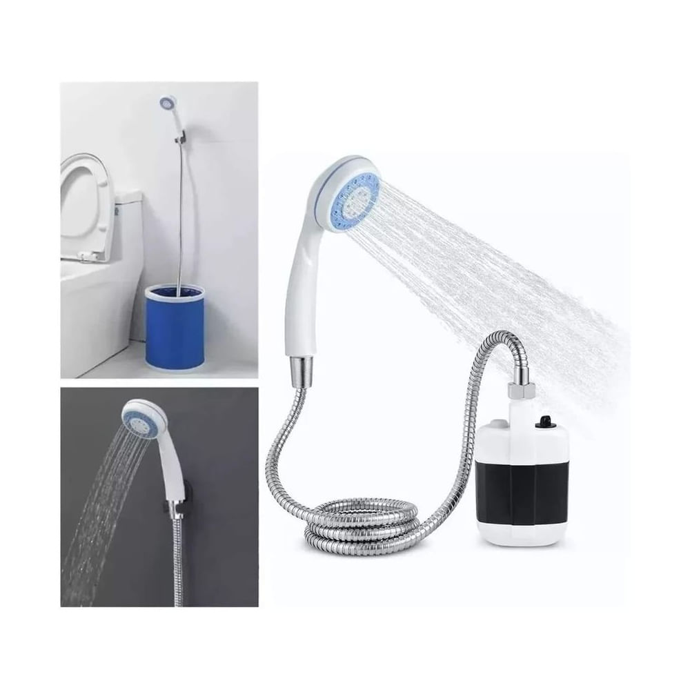Ducha Eléctrica Portátil USB para Camping y Viajes - 2 Horas Uso
