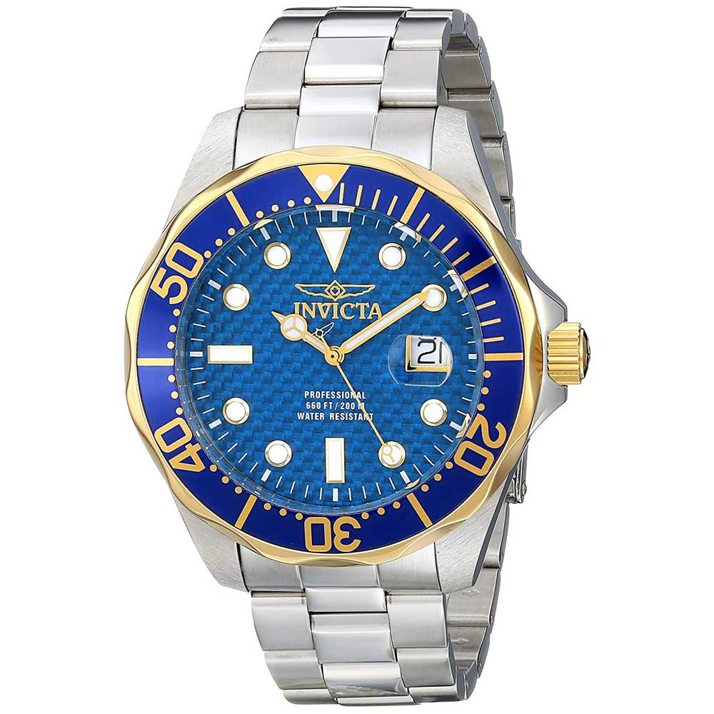 Reloj Invicta Pro Diver 12566 Fecha Acero Inoxidable Plateado Azul