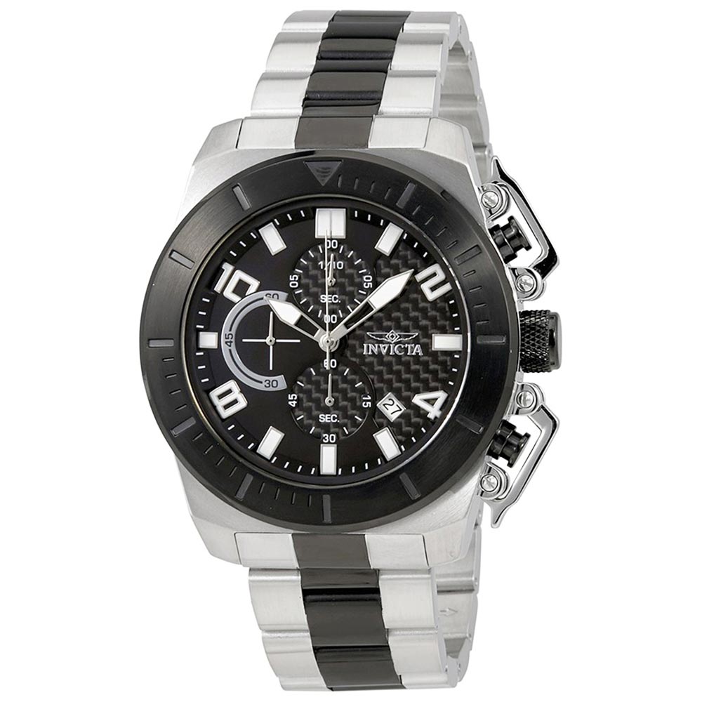 Reloj Invicta Pro Diver 23408 Fecha Cronometro Acero Plateado Negro