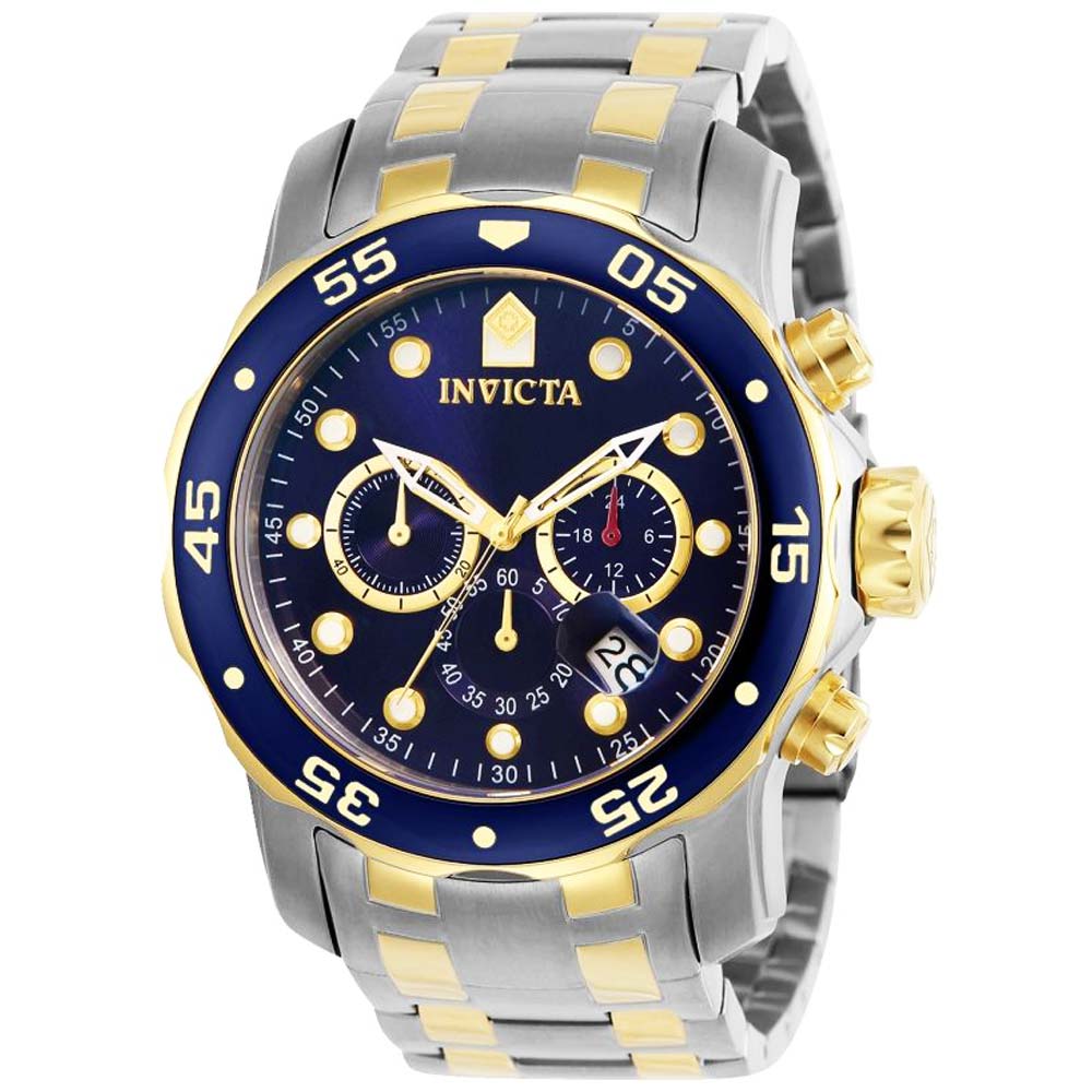 Reloj Invicta Pro Diver 0077 Fecha Cronómetro Acero Inoxidable Dial Azul