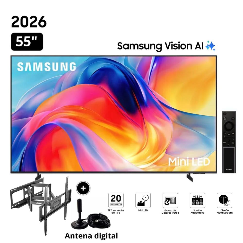 Televisor Samsung  55"" Mini LED  55M70H Vision AI Smart TV  + Rack Giratorio