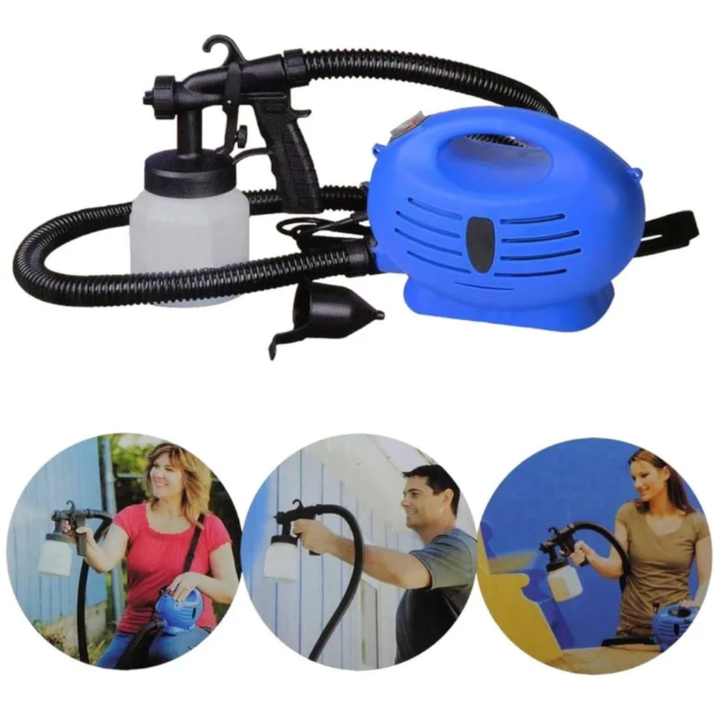 Kit Portatil Para Pintar Magic Sky Blue Pistola Con Compresor De Aire