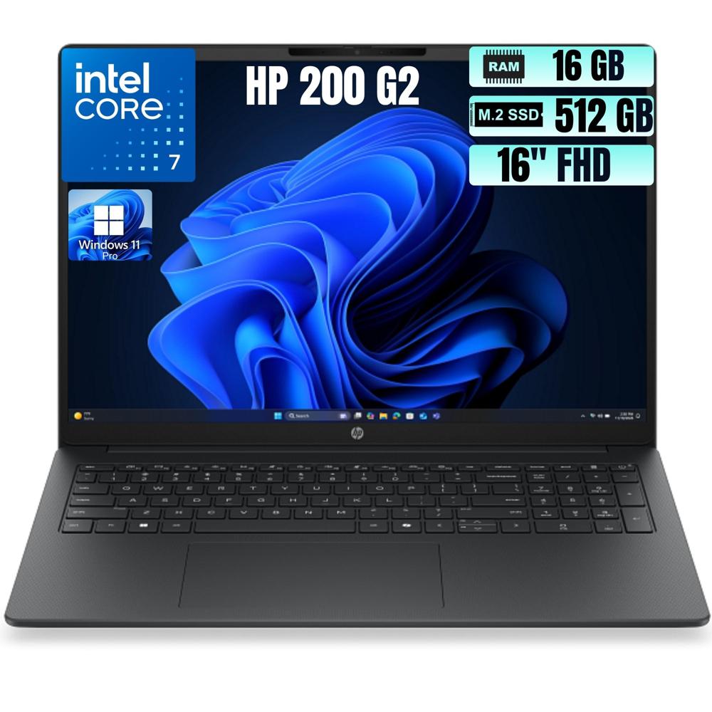 LAPTOP HP 200 G2 Intel Core 7 RAM 16GB  SSD 512GB -D61M2LT-ABM