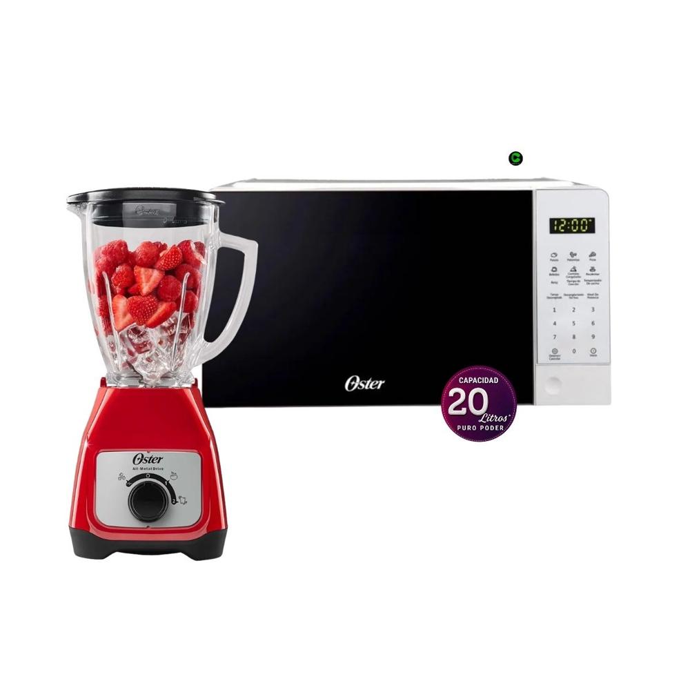 Combo Horno Microondas Digital 20 litros POGGE2701 - Licuadora de 550 W BLSTKAGRRD