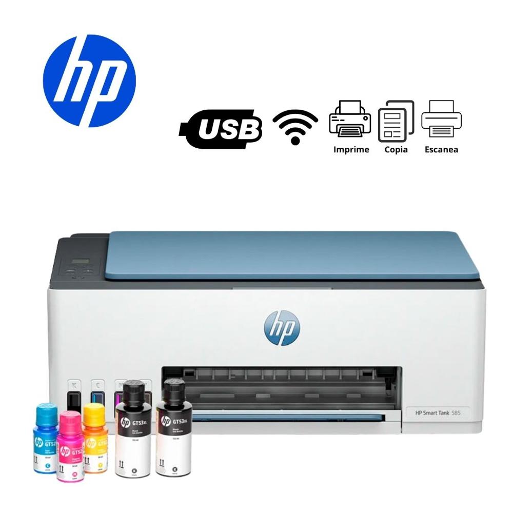 Impresora multifuncional HP Smart Tank 585  a color Wi-Fi  escáner y copiar