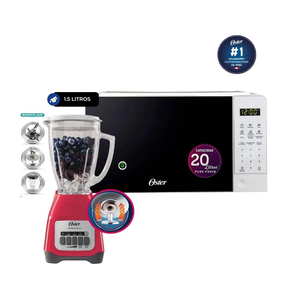 Combo Horno Microondas Digital 20 litros POGGE2701 - Licuadora 2 velocidades BLSTKAG-MPB