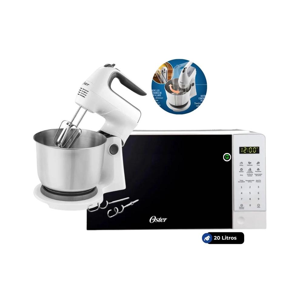 Combo Horno Microondas Digital 20 litros y Batidora 6 velocidades y función turbo