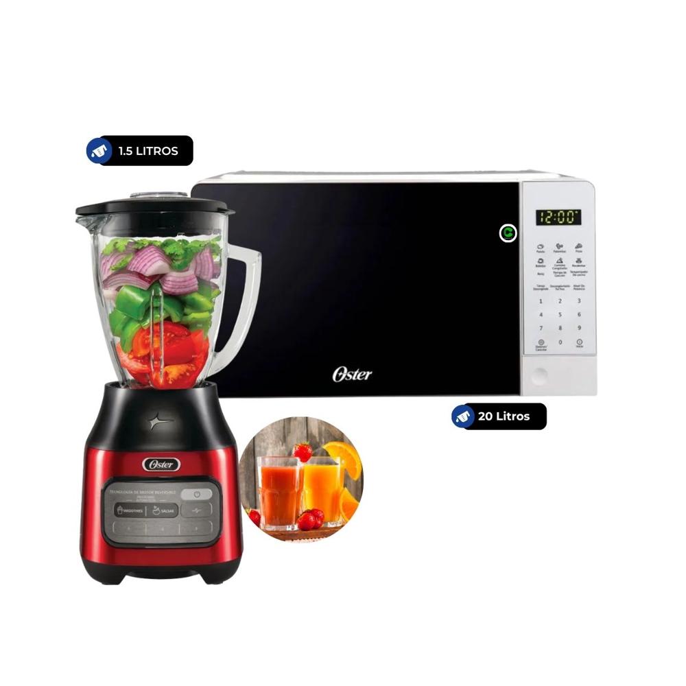 Combo Horno Microondas Digital 20 litros y licuadora Tecnología Reversible BLSTPEG-CRT 1.5 LT
