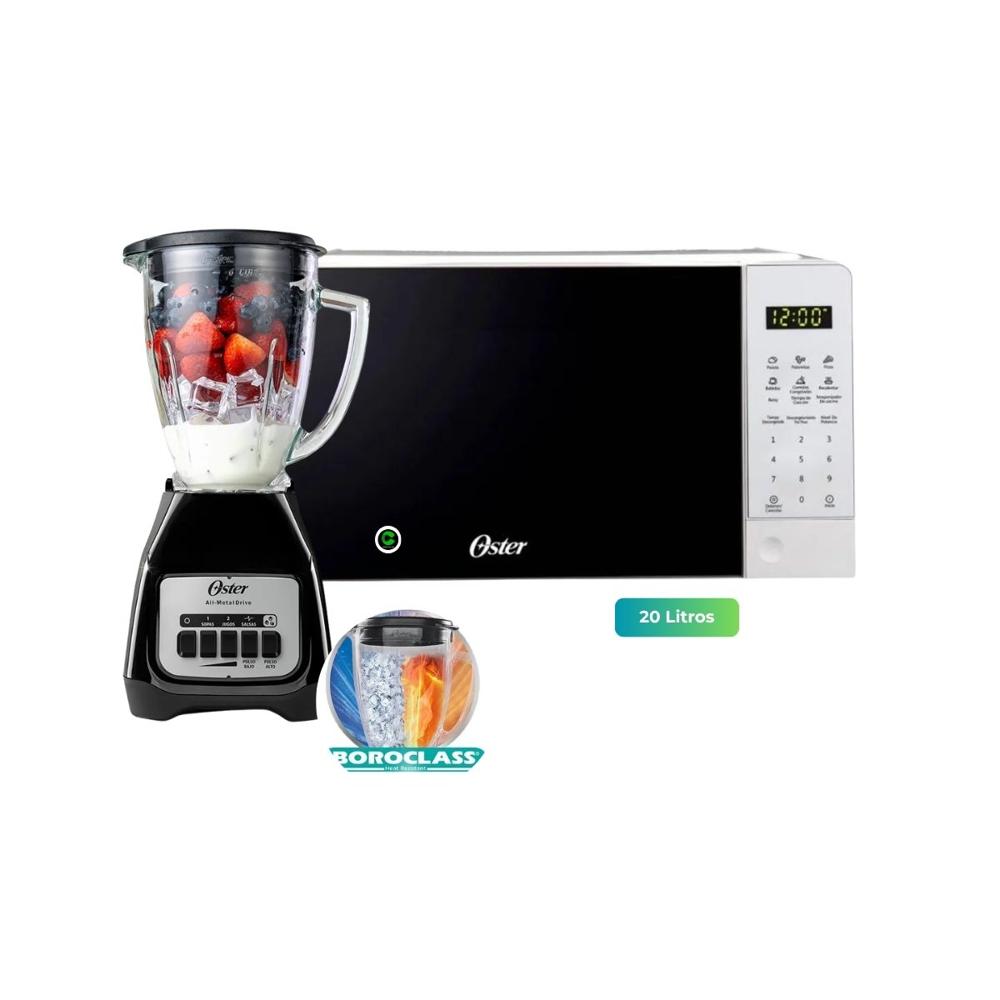 Combo Horno Microondas Digital 20 litros y Licuadora 1.5 Litros BLSTKAG-BPB