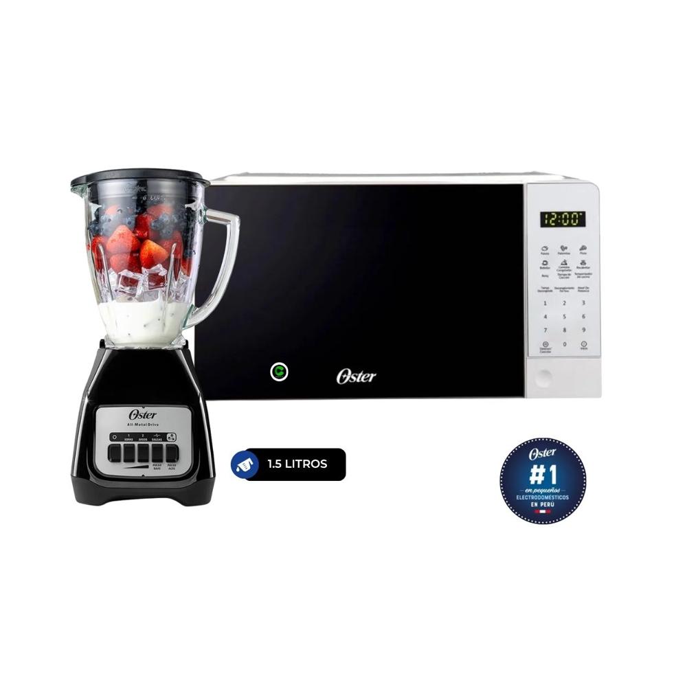 Combo Horno Microondas Digital 20 litros y Licuadora 1.5 Litros BLSTKAG-BPB