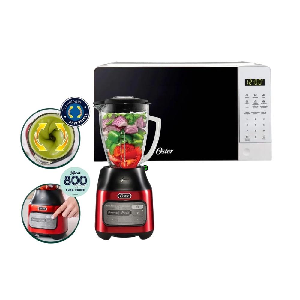 Combo Horno Microondas 20 litros POGGE2701 y licuadora Tecnología Reversible BLSTPEG-CRT 1.5 LT