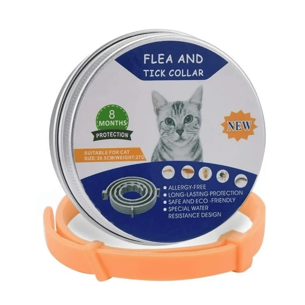 Collar Antipulgas y Garrapatas para Gatos Protege 8 meses - Anaranjado