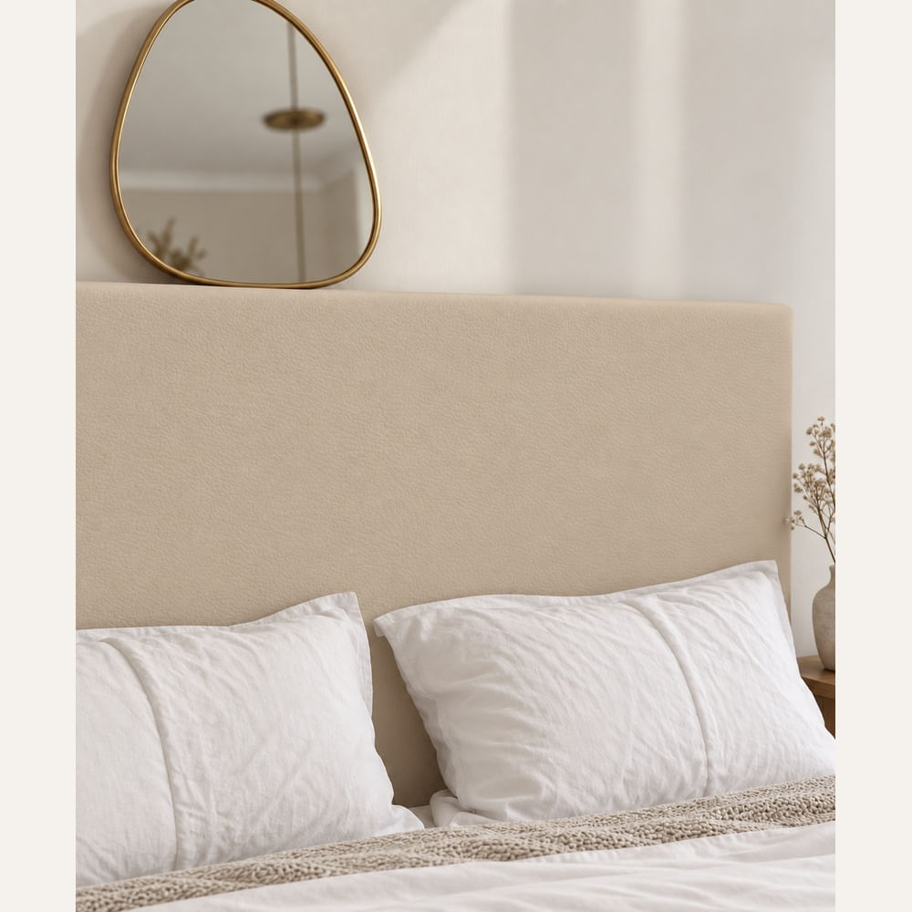 Cabecera Queen de Cuero Color Beige Eleonor Ventitas Home