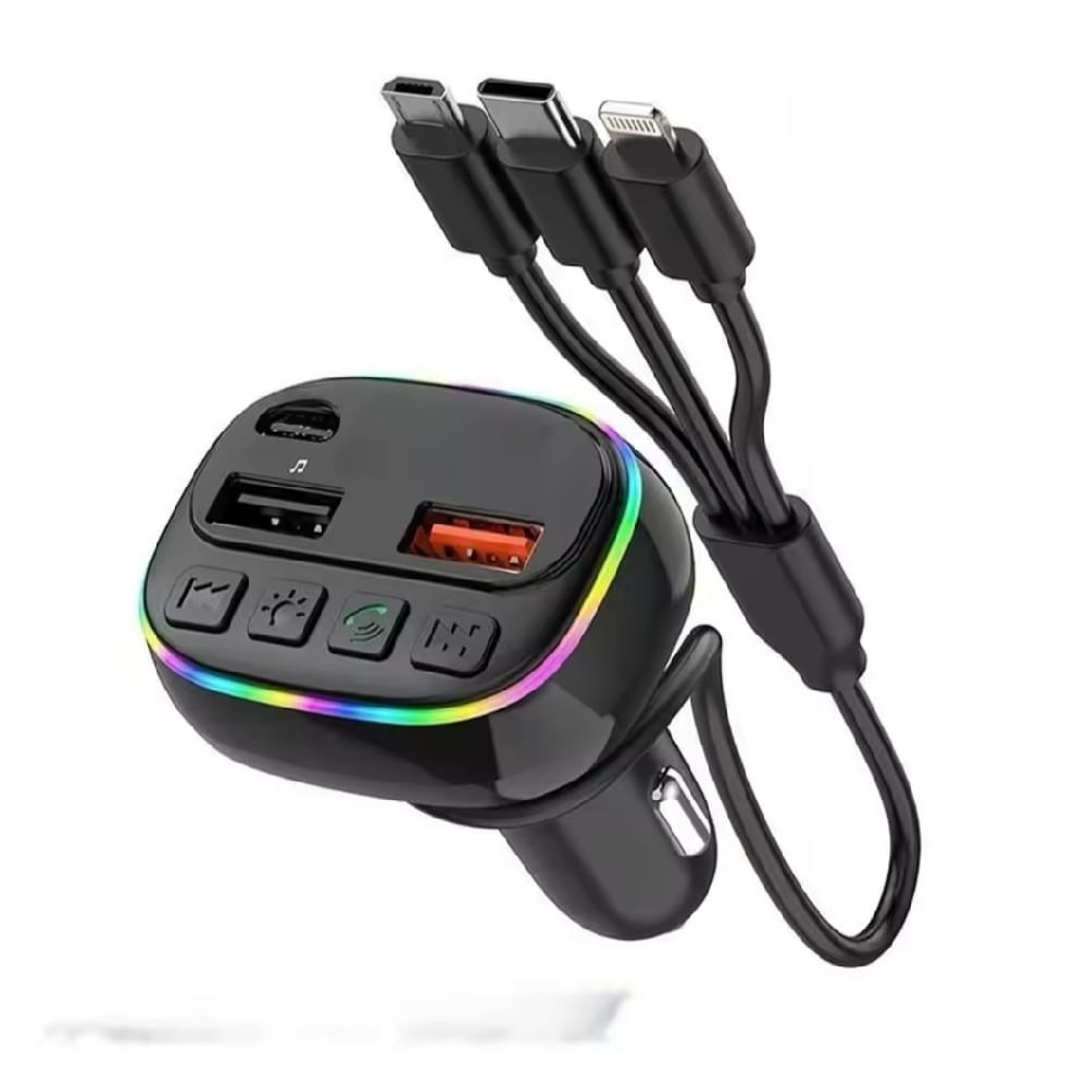 Adaptador Receptor Bluetooth Para Auto Transmisor Cargador