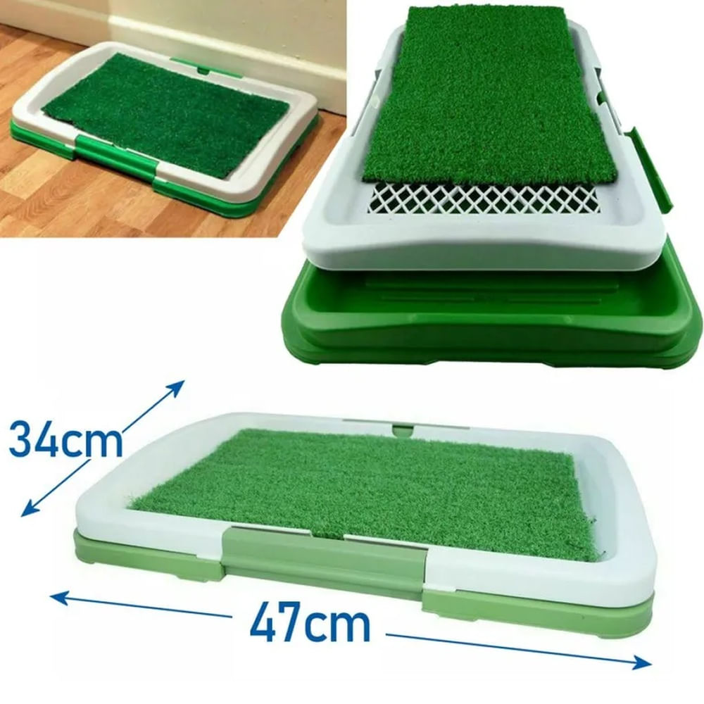 Inodoro de Bandeja Hecho de Césped Artificial para Cachorros