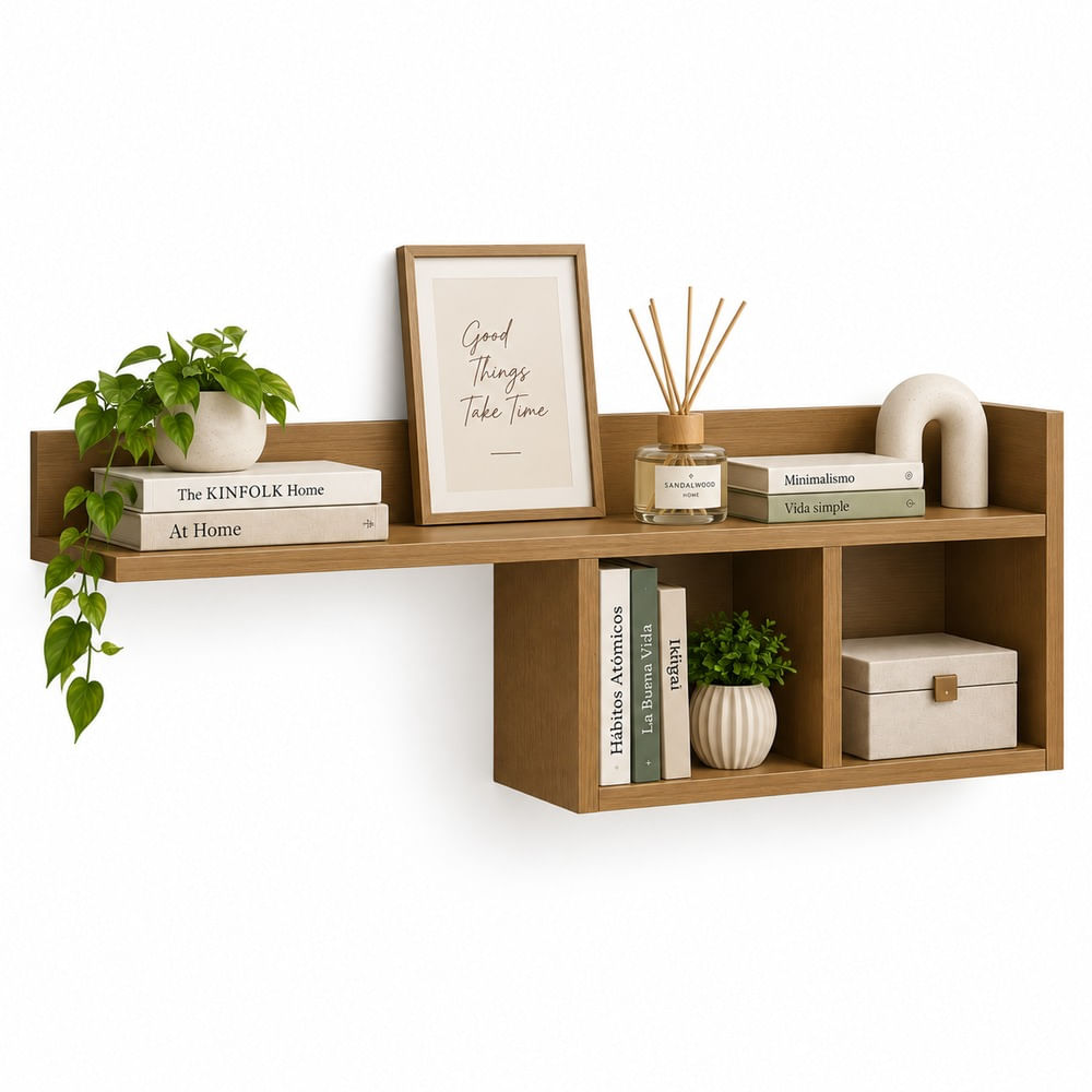 Repisa Flotante para Decoración 80x35 cm Melamina Panela