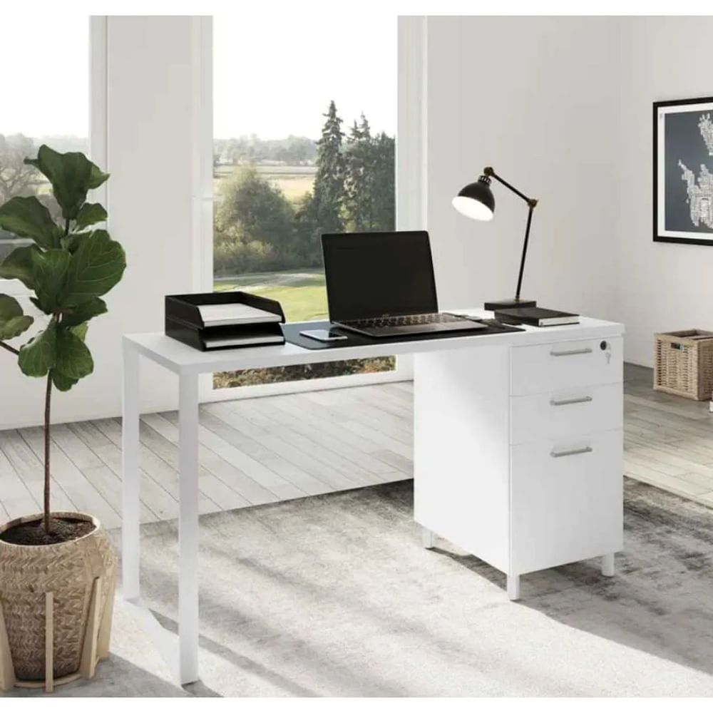 Escritorio Industrial Bárbara Ventitas Home Blanco
