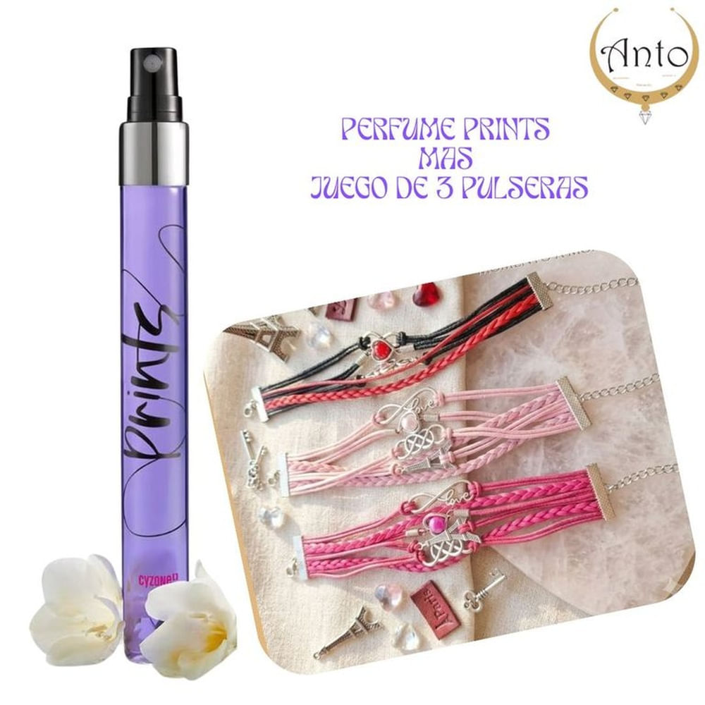 Perfume De Mujer Prints 30 ml mas set de pulseras