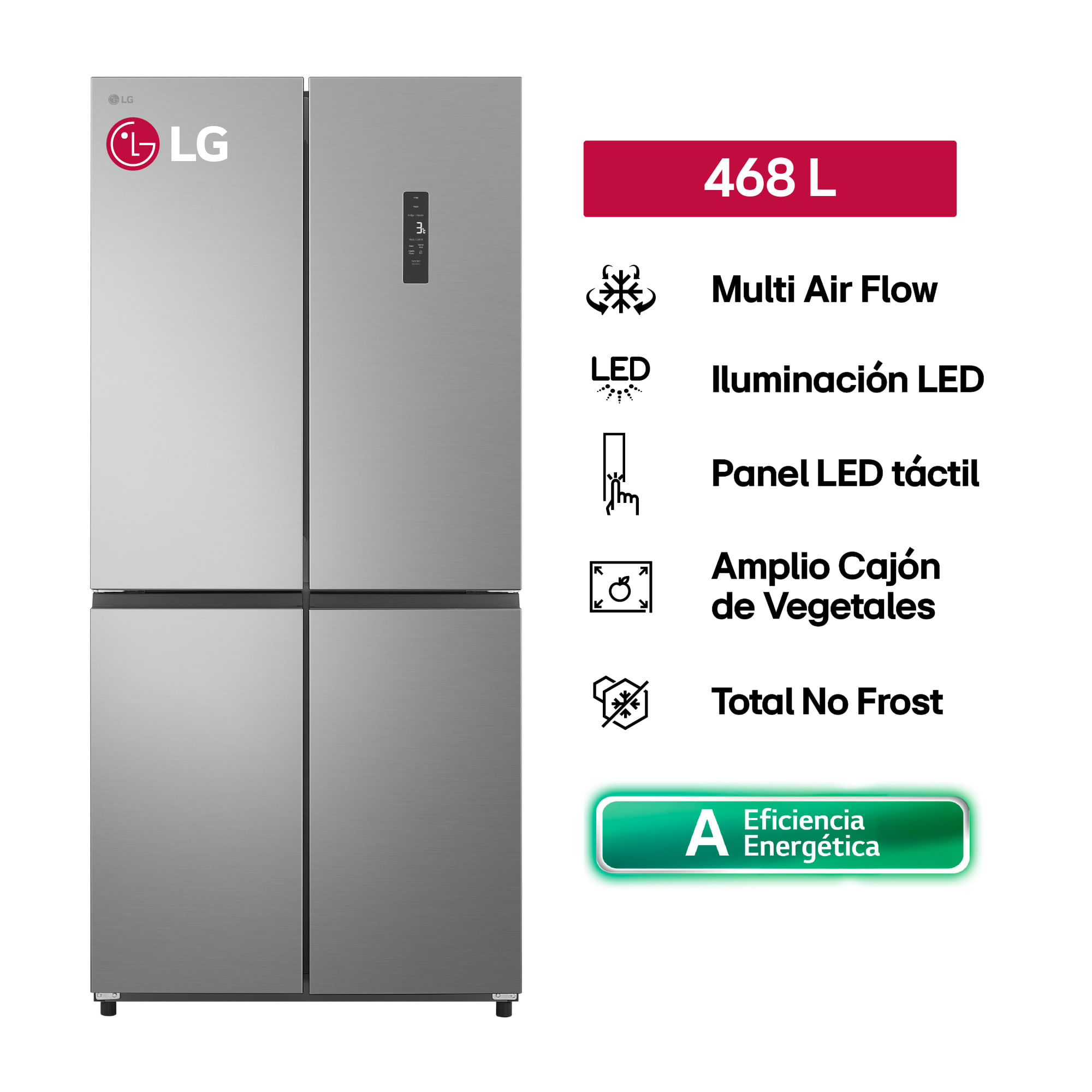 Refrigeradora LG 468L Enfriamiento Express GM49MPY Plateado