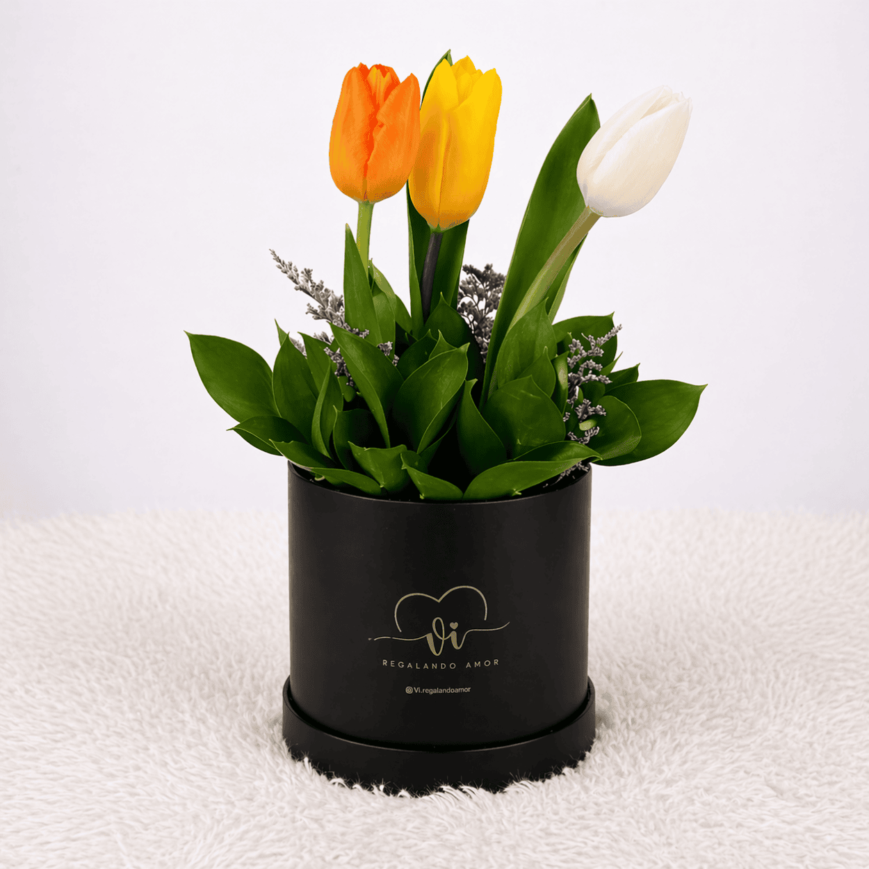 Mini Box Tulipanes Primaverales - Flores amarillas