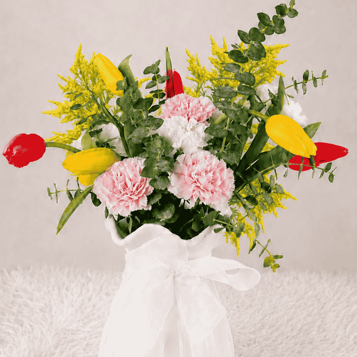 Arreglo floral esmeralda - Florero - Flores amarillas