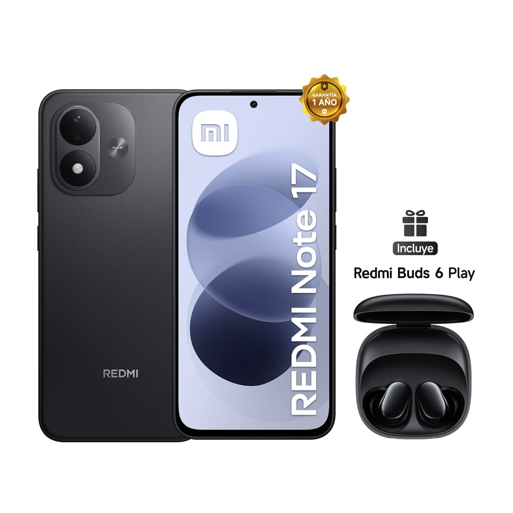 Celular Note 17 6GB 256GB Black + Buds 6 Play