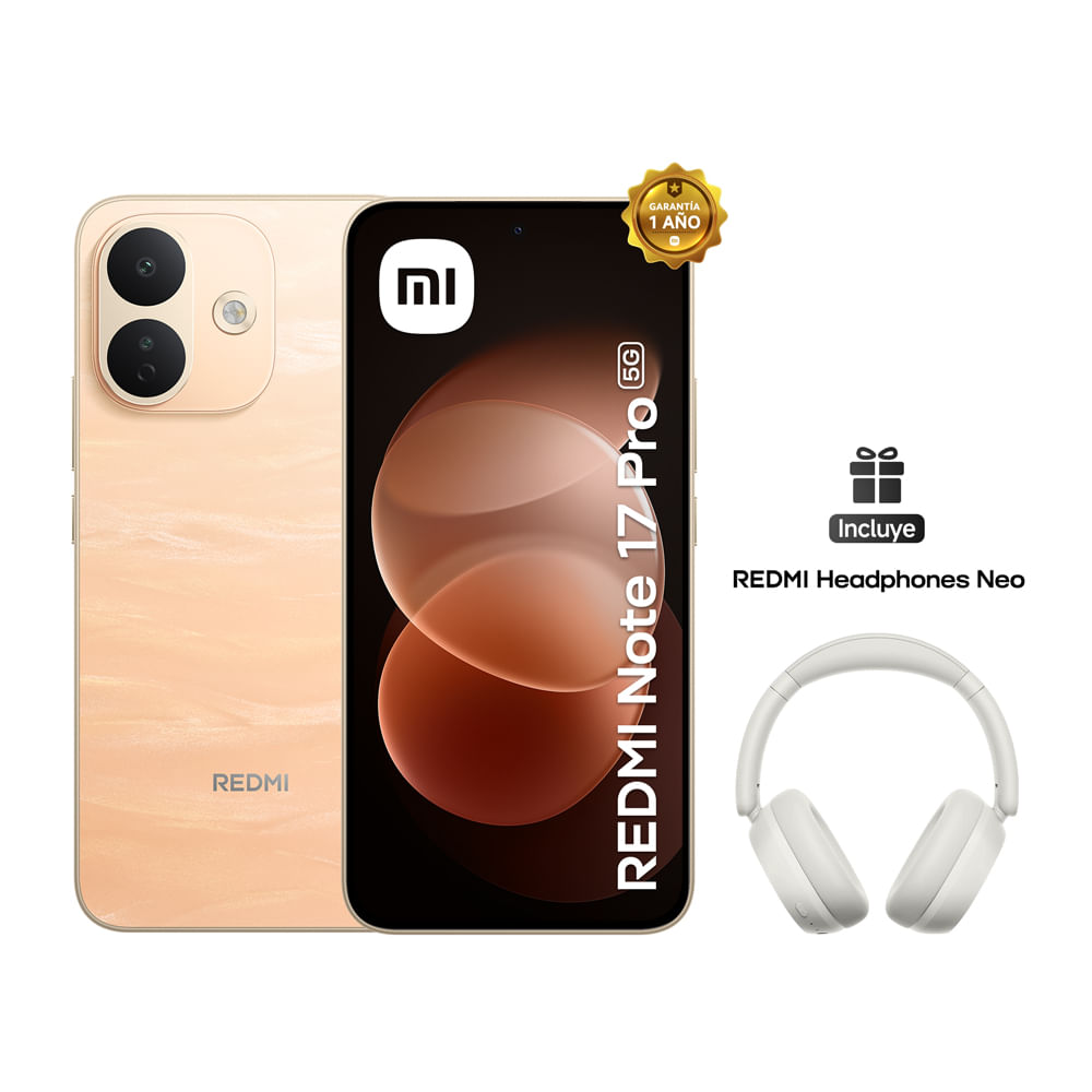 Celular Note 17 Pro 5G 6+256GB Orange + Headphones White