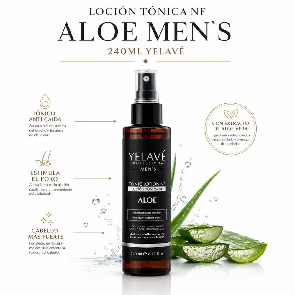 LOCIÓN TÓNICA NF ALOE MEN`S 240ML YELAVÉ LOCIÓN TÓNICA NF ALOE MENS 240ML YELAVÉ