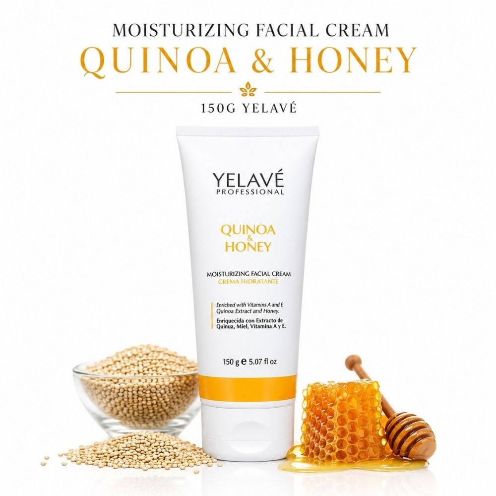 MOISTURIZING FACIAL CREAM QUINOA & HONEY 150G YELAVÉ MOISTURIZING FACIAL CREAM QUINOA Y HONEY 150G YELAVÉ