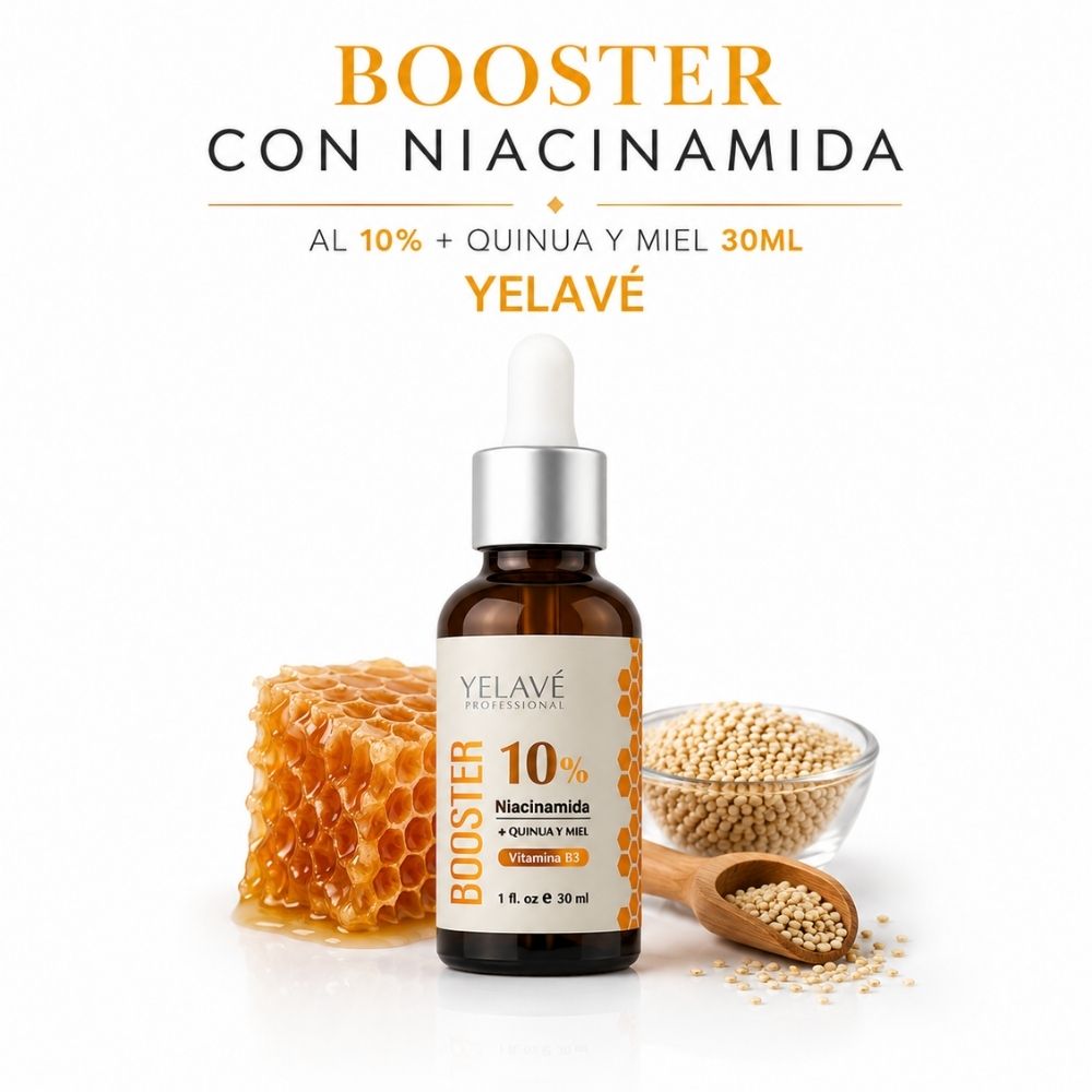 BOOSTER CON NIACINAMIDAAL 10 QUINUA Y MIEL 30ML YELAVÉ