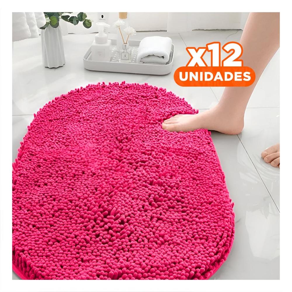 Pack12 Uso Ovalado de Microfibra 40x60cm Fucsia para Comodidad Diaria