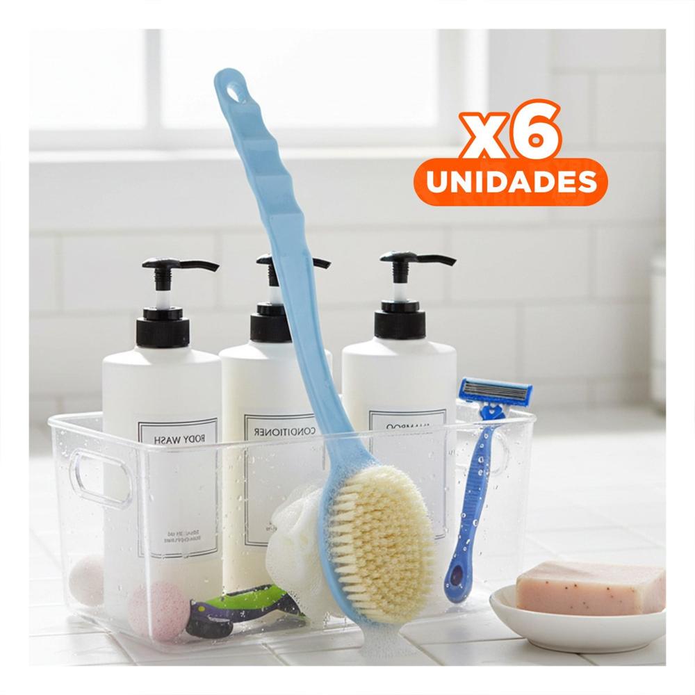Pack6 Utensilio Masaje Azul 36cm Doble Cabezales para Uso Diario Y Papel Regalo