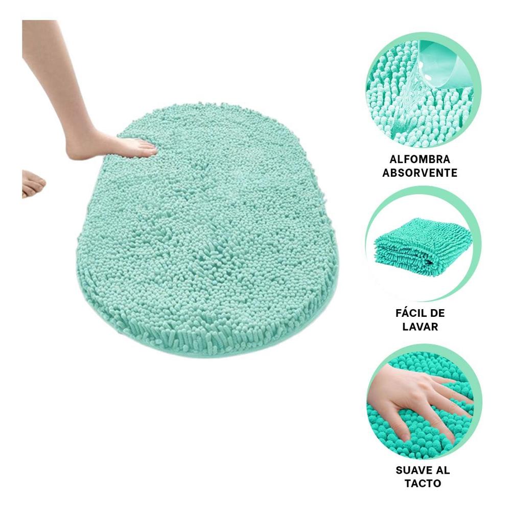 Formato Ovalado de Microfibra 40x60cm Turqueza para Uso Diario en Casa Y Ligas Regalo