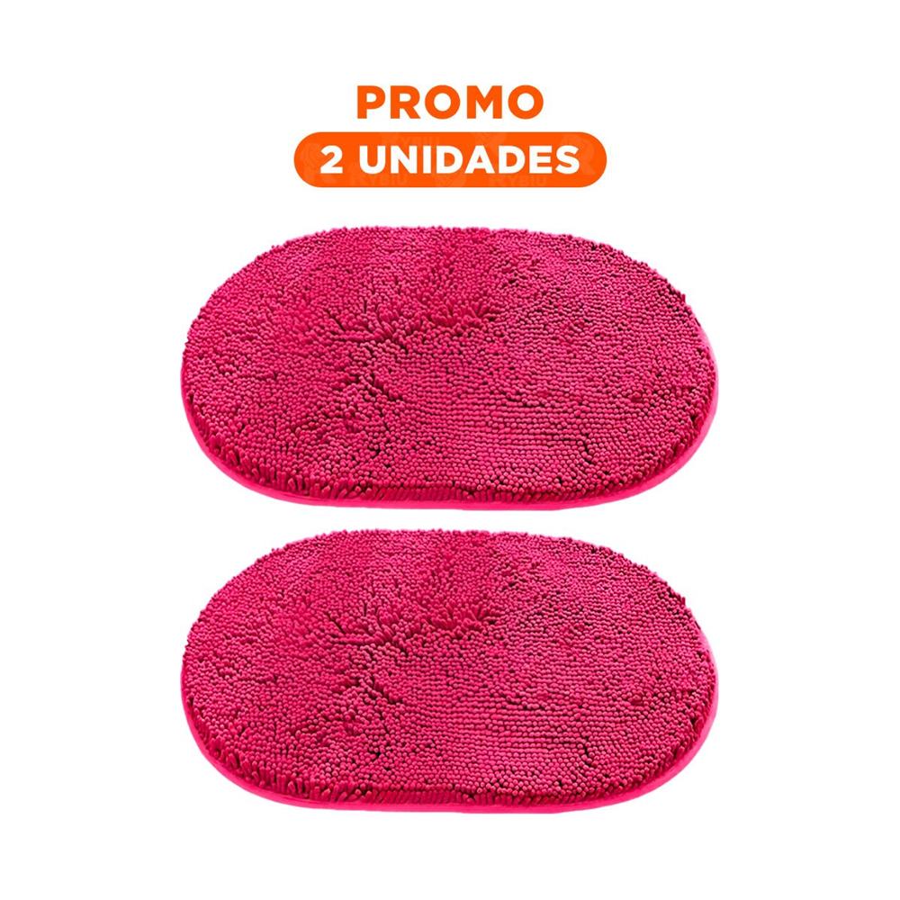 Pack2 Alternativa Ovalada de Microfibra 40x60cm Fucsia para Hogar