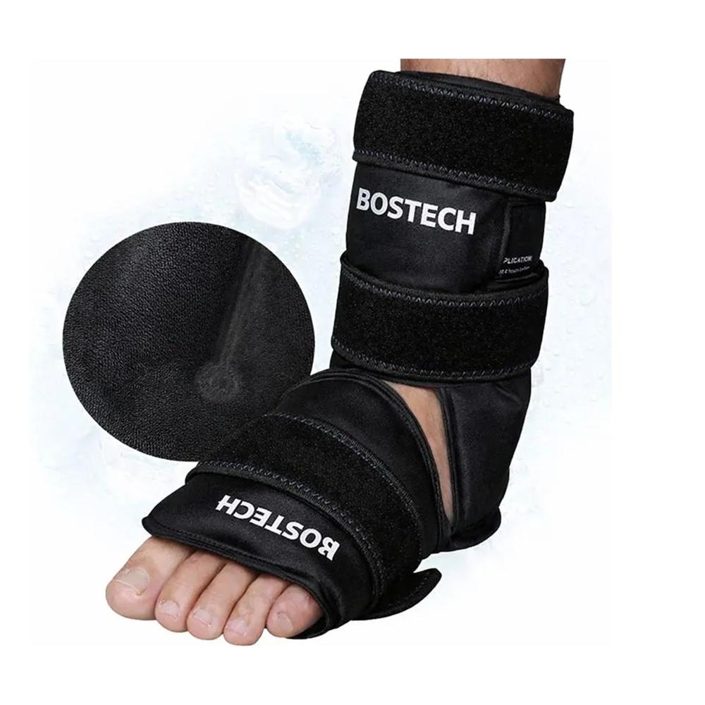 Compresa De Gel Frio Tobillo Anticongelante Bostech Negro