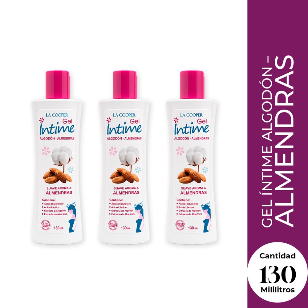 La Cooper Gel Intimo Algodon Y Almendras 130 Ml 3 Unidades