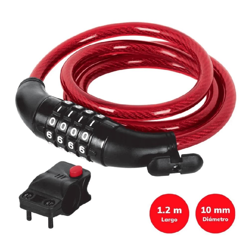 CANDADO CABLE DE SEGURIDAD PARA SCOOTER BICICLETA - CLAVE NU